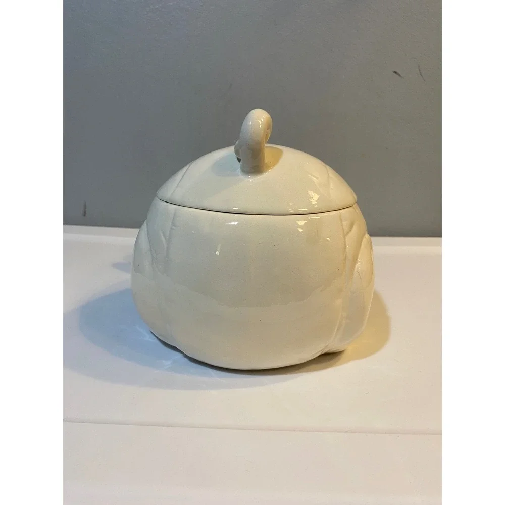 Vintage Ceramic Pig Cookie Jar Reclining Farmhouse Kitchen Canister‎